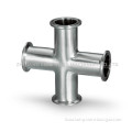 3A factory sell sanitary long-type clamped cross pipe fittings